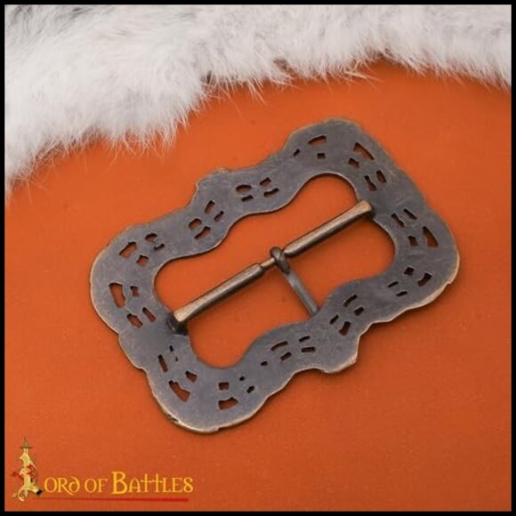 Solid Brass Antique Finish Belt Buckle for Pirate Costume LARP Medieval main image 7